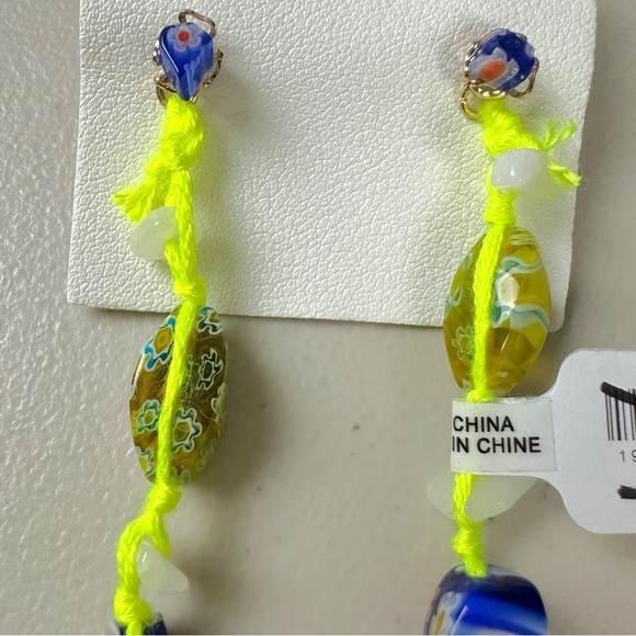 Free People Ariana Ost Voyage Dangle Earrings NWT Glass Crystal Bohemian Hippie - Picture 9 of 11